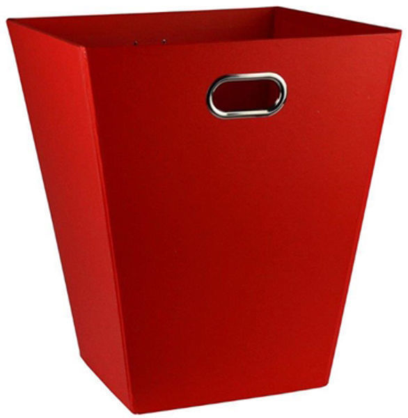 6x 12L EAZI FOLD Foldable Office Waste Rubbish Bin Bulk Pack - Collapsible Space Saving in Red