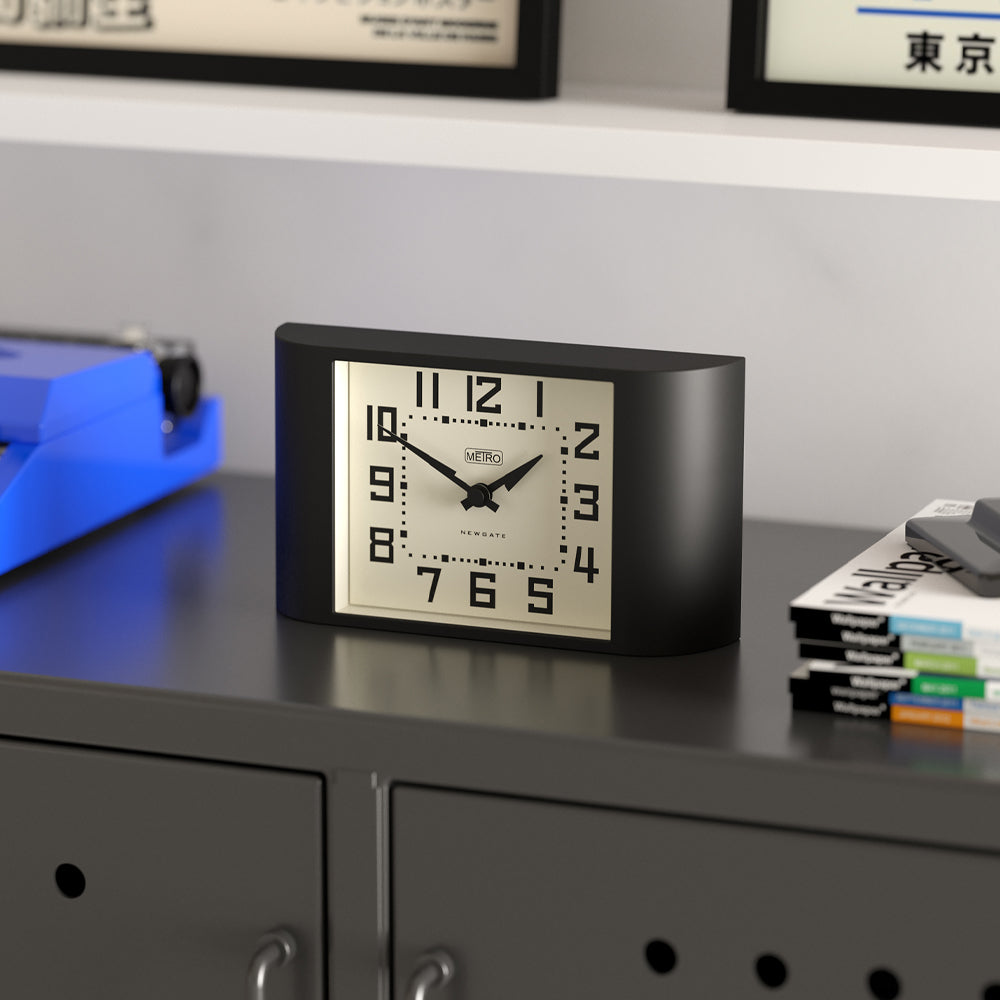 Newgate Mini Metro Mantel Clock - Black