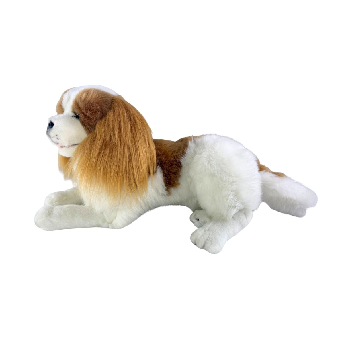 Bocchetta Izzy 40cm Lying Cavalier King Charles Spaniel Plush Toy - Brown (Realistic Stuffed Animal Dog Gift)