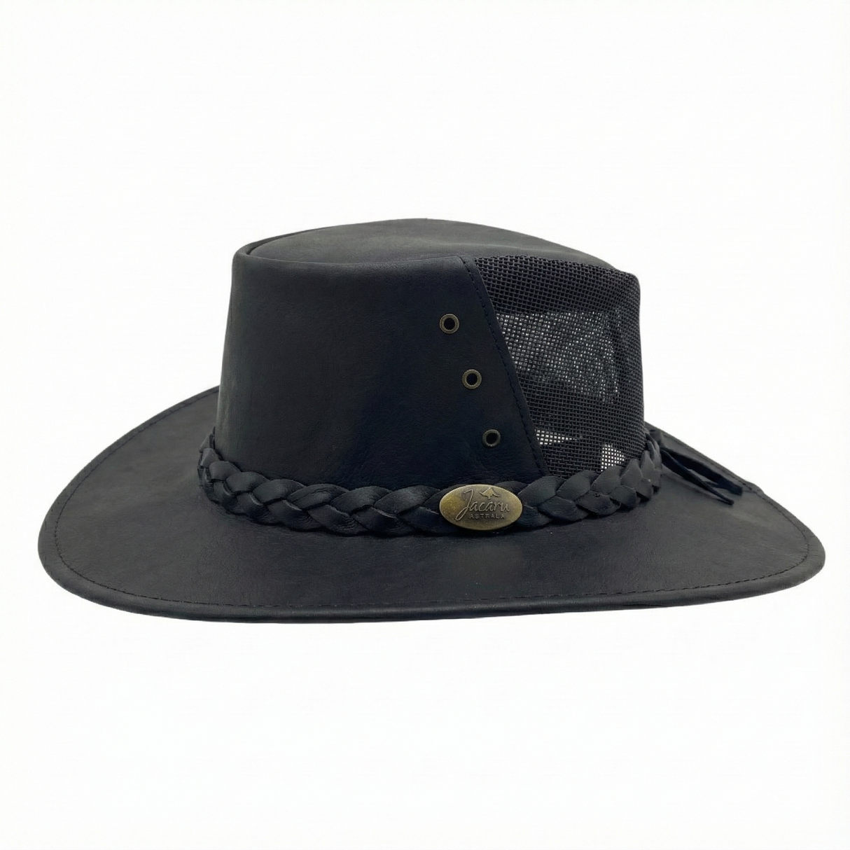 Jacaru 1150 Kangaroo Leather Breeze Hat in Black