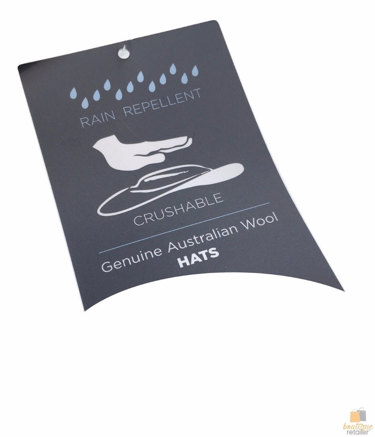 JACARU Australian Wool Fedora Hat Outback 100% WOOL Crushable Travel 1847 - Black