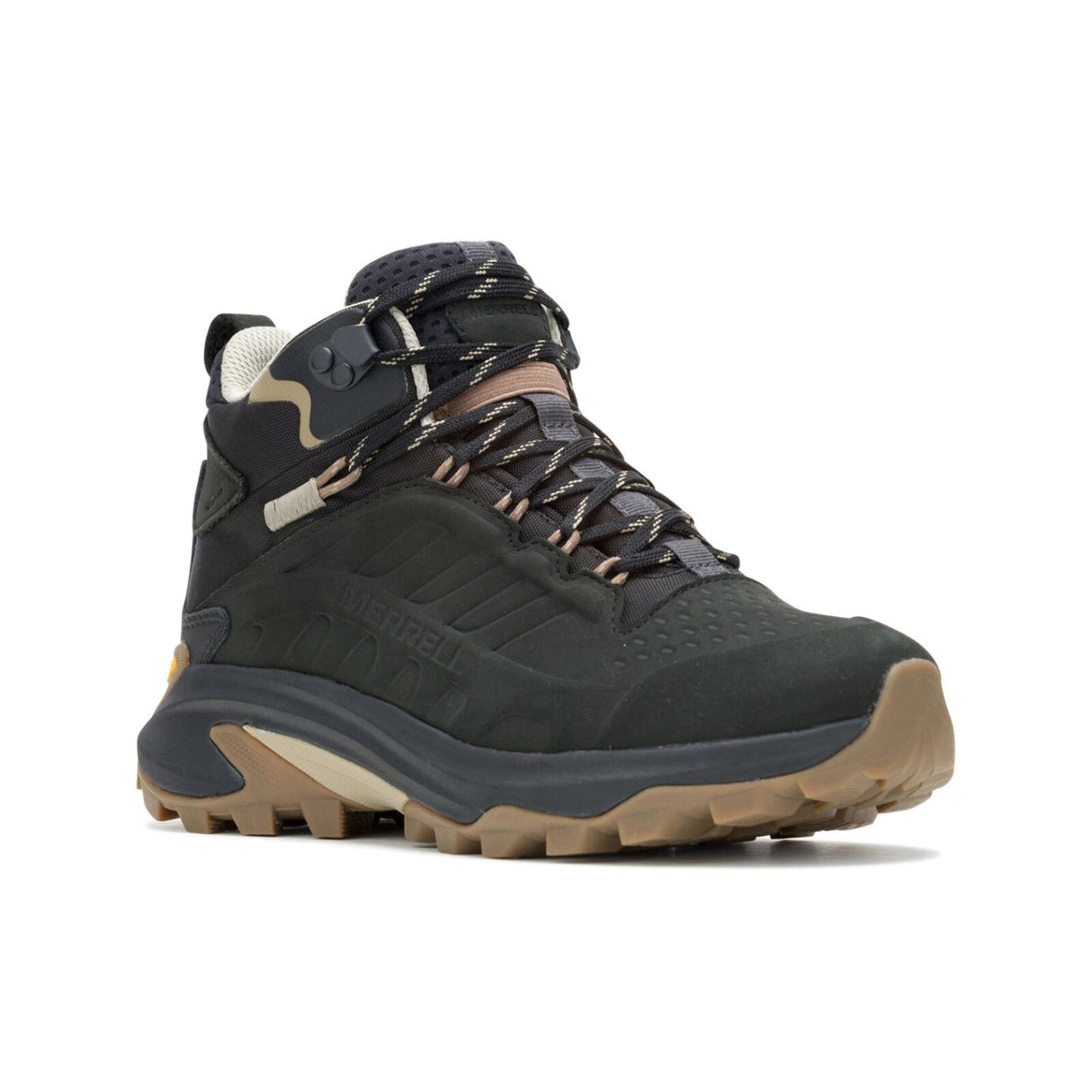 Merrell Womens Moab Speed 2 Leather Mid (Waterproof) Hiking Trail Shoes Runners - Black