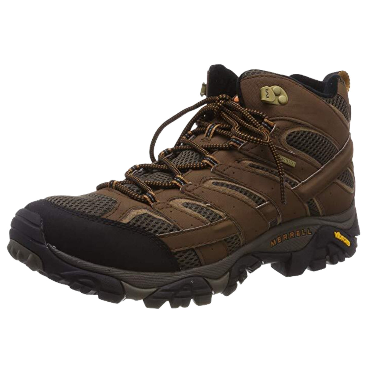 Merrell Mens Moab 2 Mid GTX Gore-Tex Hiking Shoes Boots Trail Outdoor - Earth