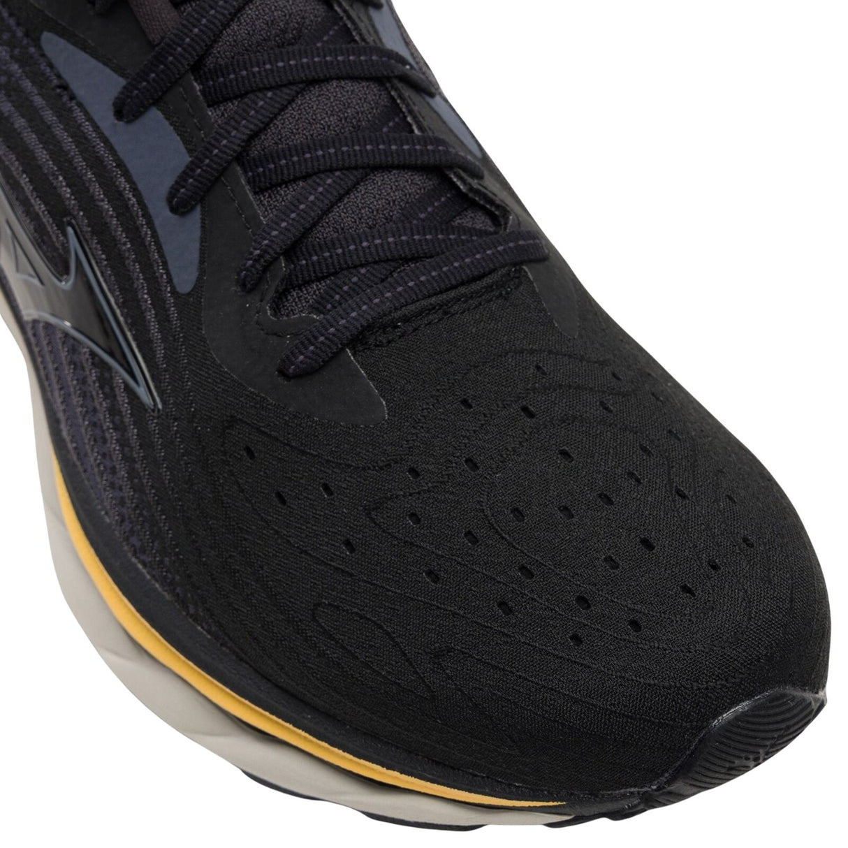 Mizuno Wave Sky 6 Mens Running Shoes Black / Tradewinds / Gold Fusion, Size 11.5