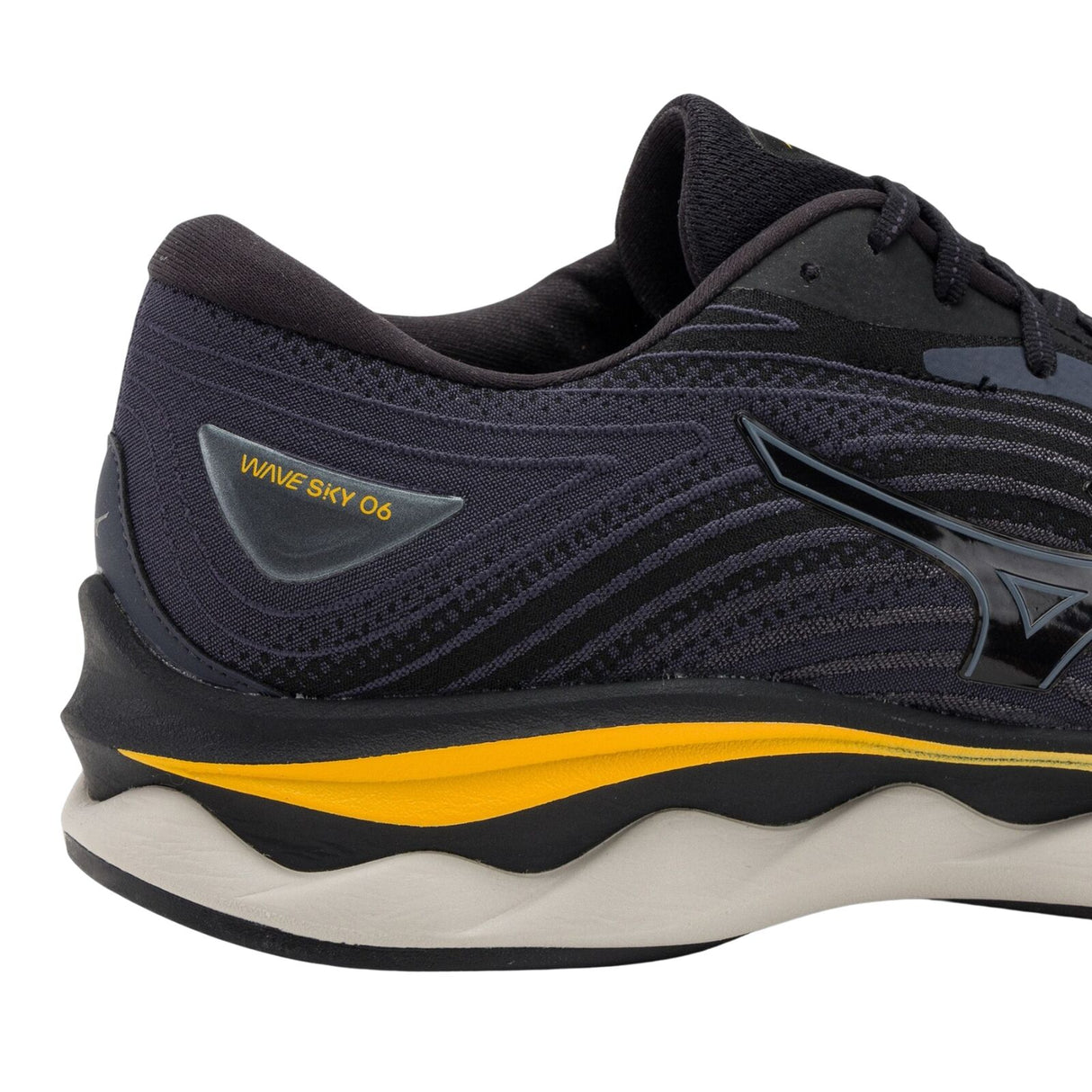 Mizuno Wave Sky 6 Mens Running Shoes Black / Tradewinds / Gold Fusion, Size 11.5