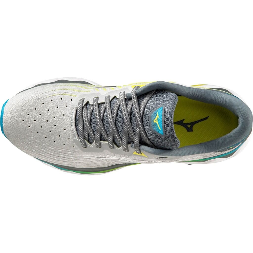 Mizuno Wave Horizon 6 Mens Runners Sneakers Shoes in Pearl Blue/Silver/Bolt