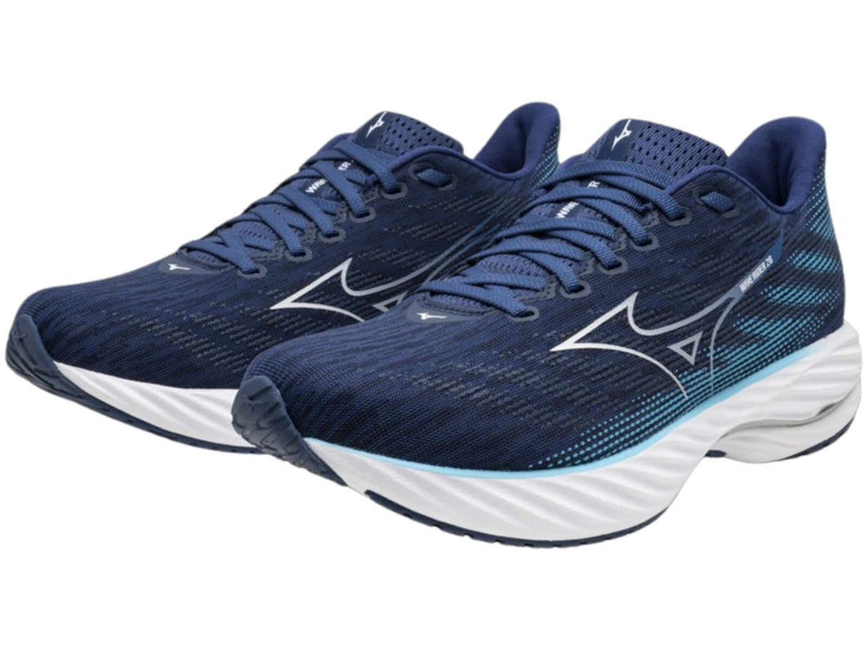 Mizuno Wave Rider 28 Mens Running Shoes Estate Blue / River Blue – US 9.5