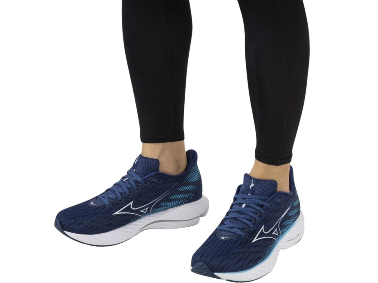 Mizuno Wave Rider 28 Mens Running Shoes Estate Blue / River Blue – US 9.5