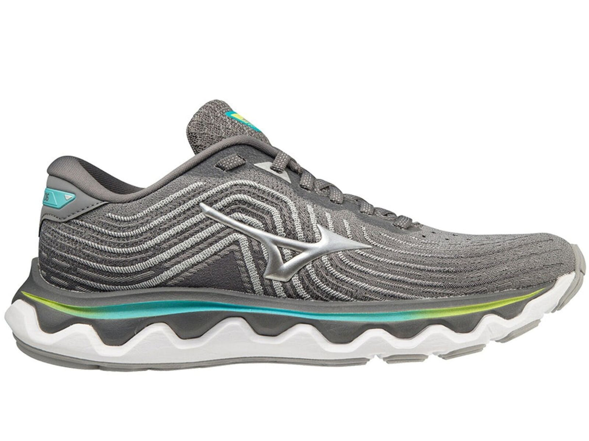 Womens Mizuno Wave Horizon 6 Ultimate Running Shoes Gray/Silver/Blue Curacao in Size 7.5