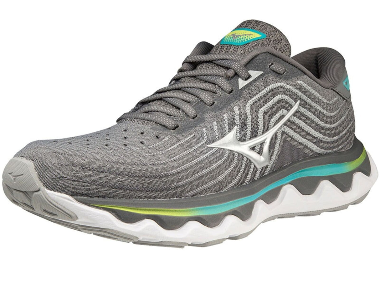 Womens Mizuno Wave Horizon 6 Ultimate Running Shoes Gray/Silver/Blue Curacao in Size 7.5