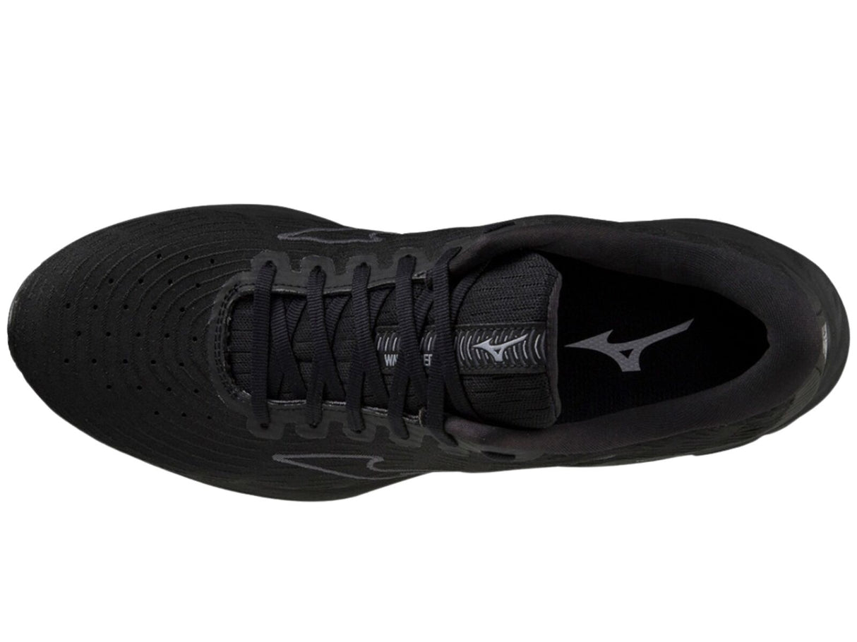 Mizuno Wave Rider 26 SSW Womens Running Shoes – Black/Ultimate Gray – Smooth Stretch Woven – Enerzy Foam – Cushioned & Stable US 7
