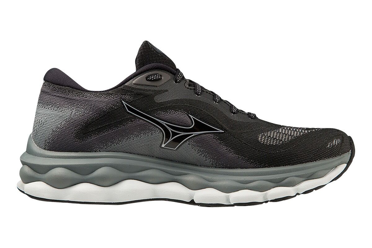Mizuno Wave Sky 7 Womens Running Shoes D Wide in Black / Silverstar – Size 7