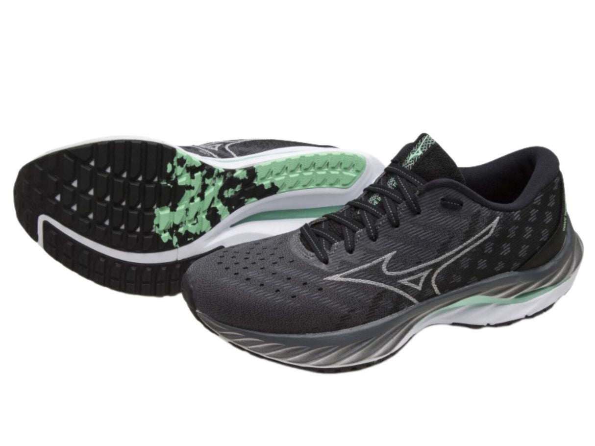 Mizuno Wave Inspire 19 Womens Running Shoes in Iron Gate Nimbus Cloud Spring Bud - Size 7.5