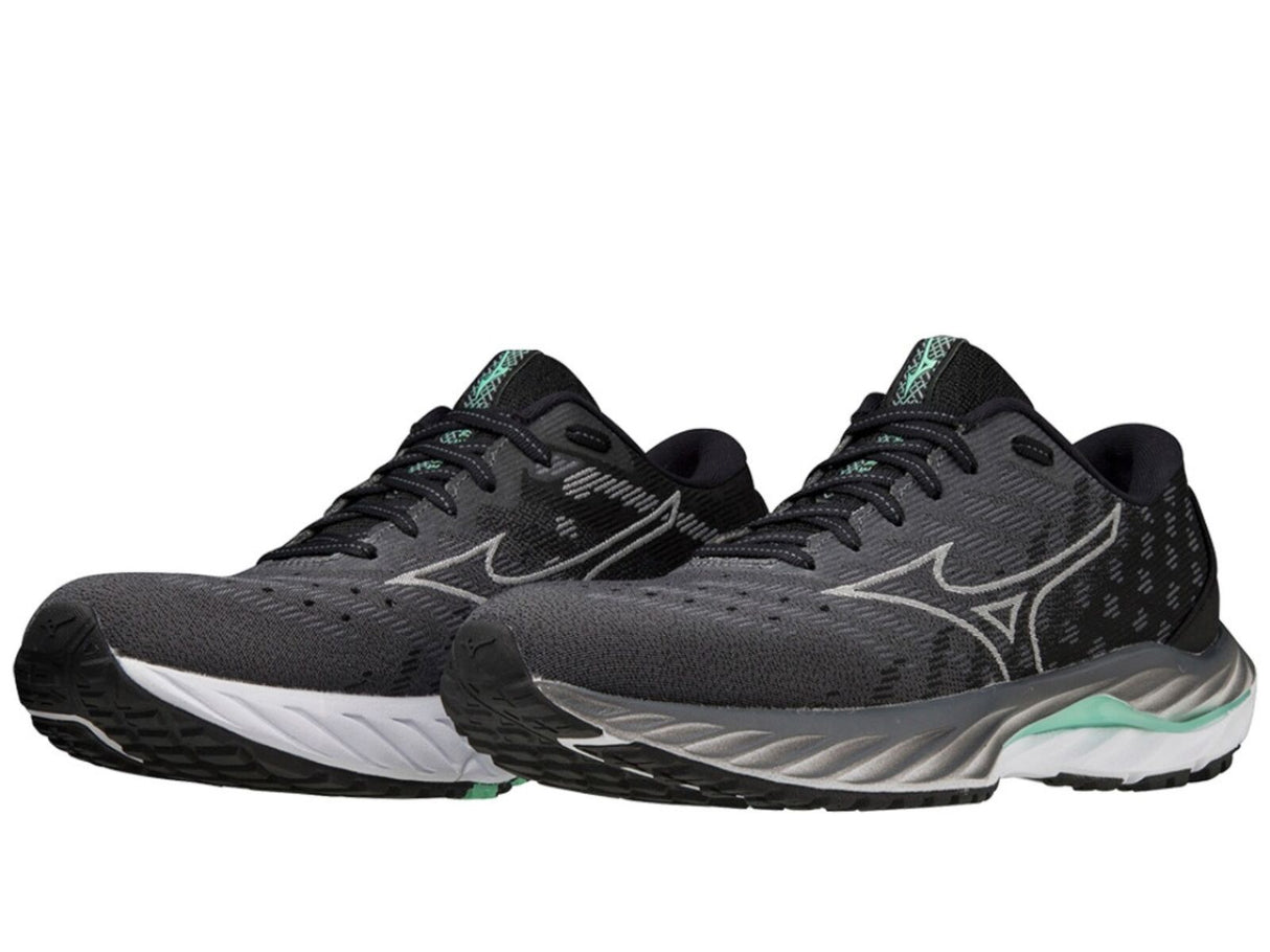 Mizuno Wave Inspire 19 Womens Running Shoes in Iron Gate Nimbus Cloud Spring Bud - Size 7.5