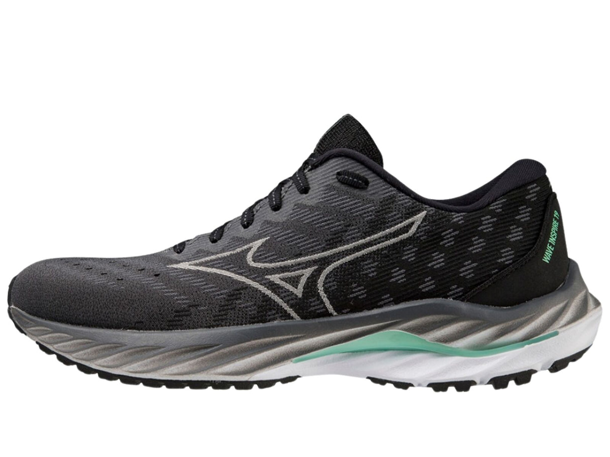 Mizuno Wave Inspire 19 Womens Running Shoes in Iron Gate Nimbus Cloud Spring Bud - Size 7.5