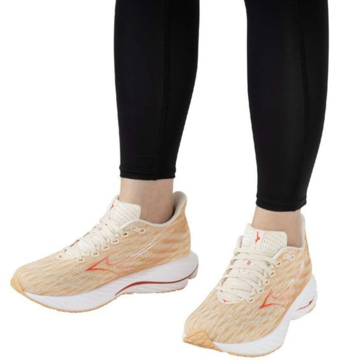 Mizuno Wave Rider 28 Womens Running Shoes Pristine Spicy Orange in US 7