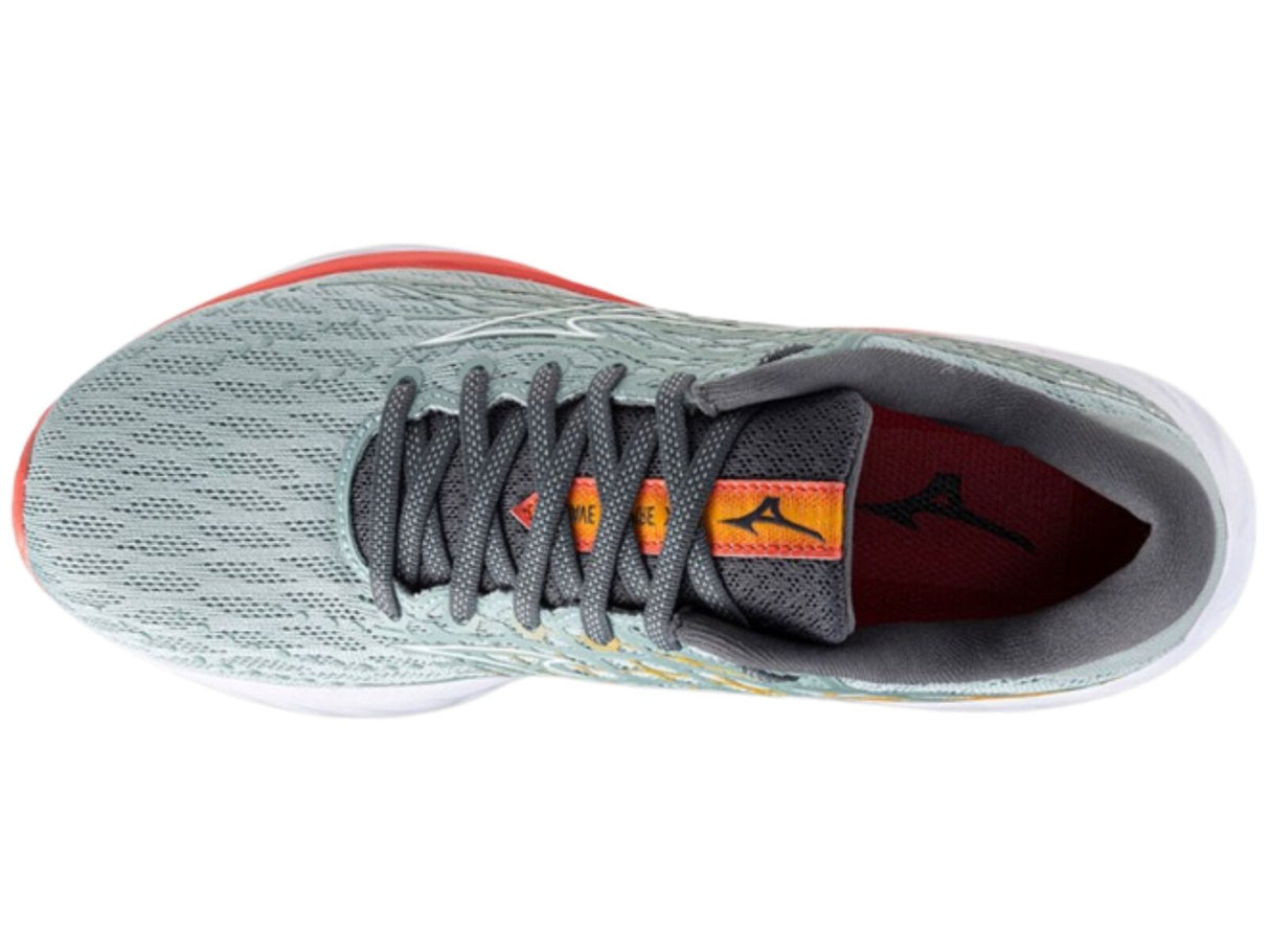 Mizuno Womens Wave Inspire 20 Running Shoes – Grey Mist/White/Dubarry – Size 8.5