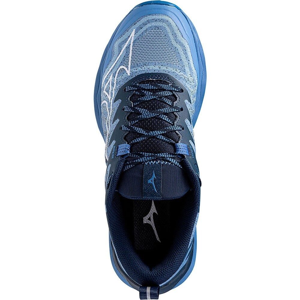 Mizuno Wave Daichi 8 Womens Trail Running Shoes Flow / White / Dress Blue, US 7