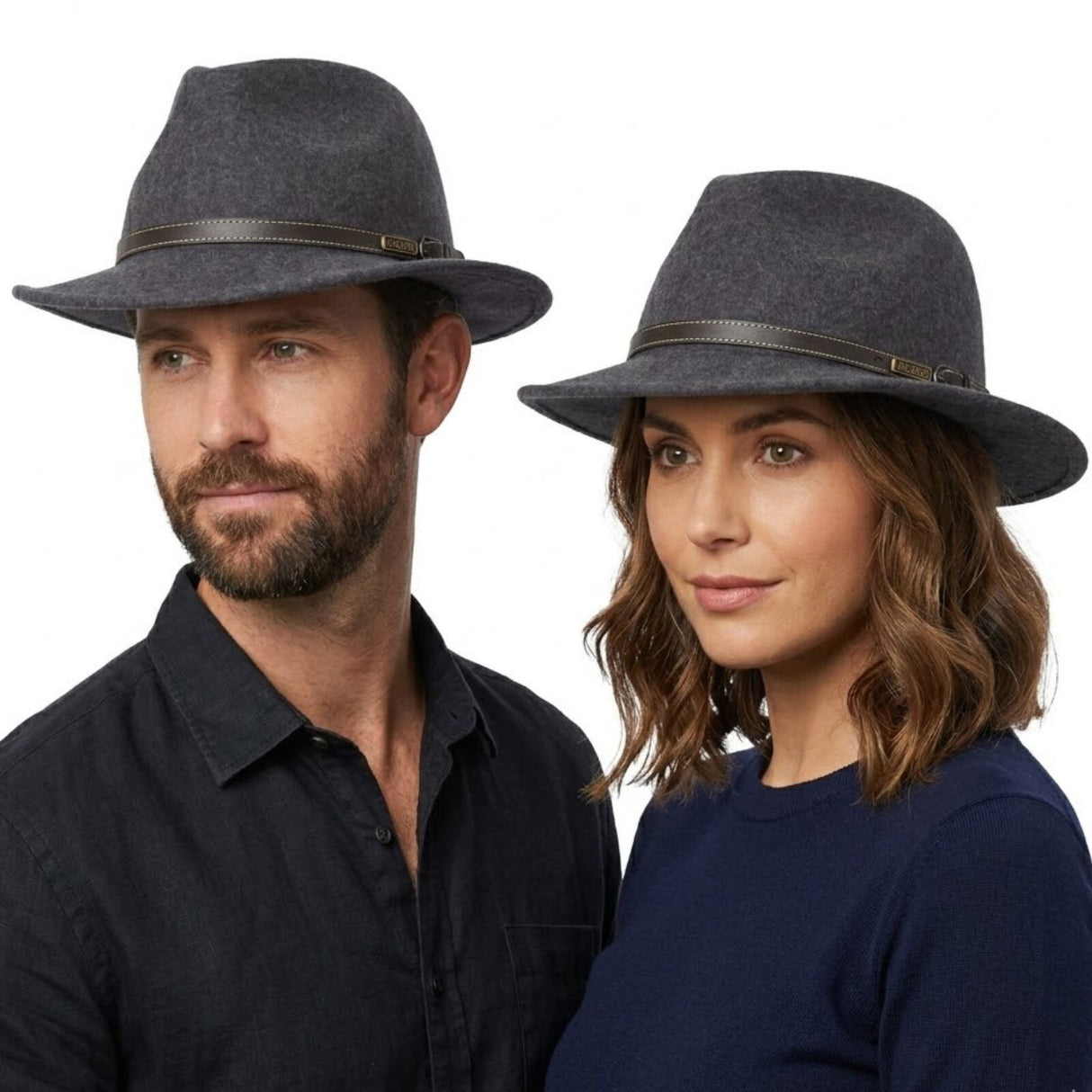 Jacaru 1848 Wool Trilby Hat - Charcoal (100% Australian Wool Fedora)
