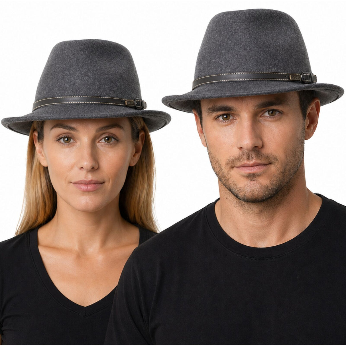Jacaru 1848 Wool Trilby Hat - Charcoal (100% Australian Wool Fedora)