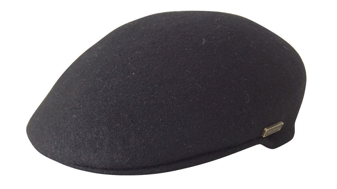 JACARU 100% Wool Felt Ivy Hat Australian Waterproof Drivers Flat 1850 Warm Aston - Charcoal