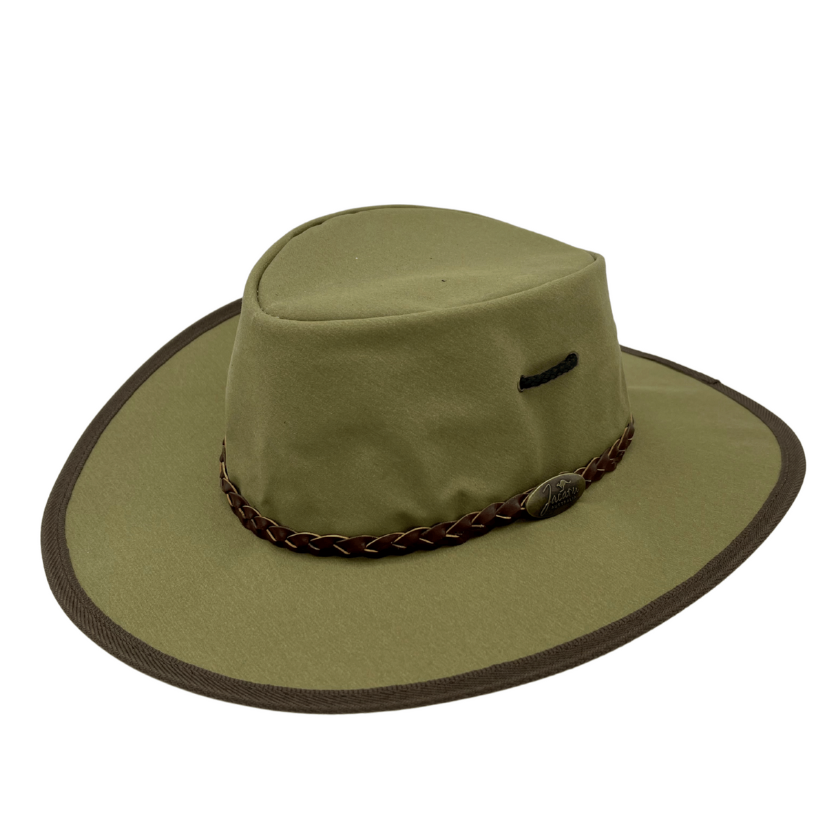 JACARU Full Canvas Parks Explorer Sun Hat Water Resistant Wide Brim Work Toggle - Beige