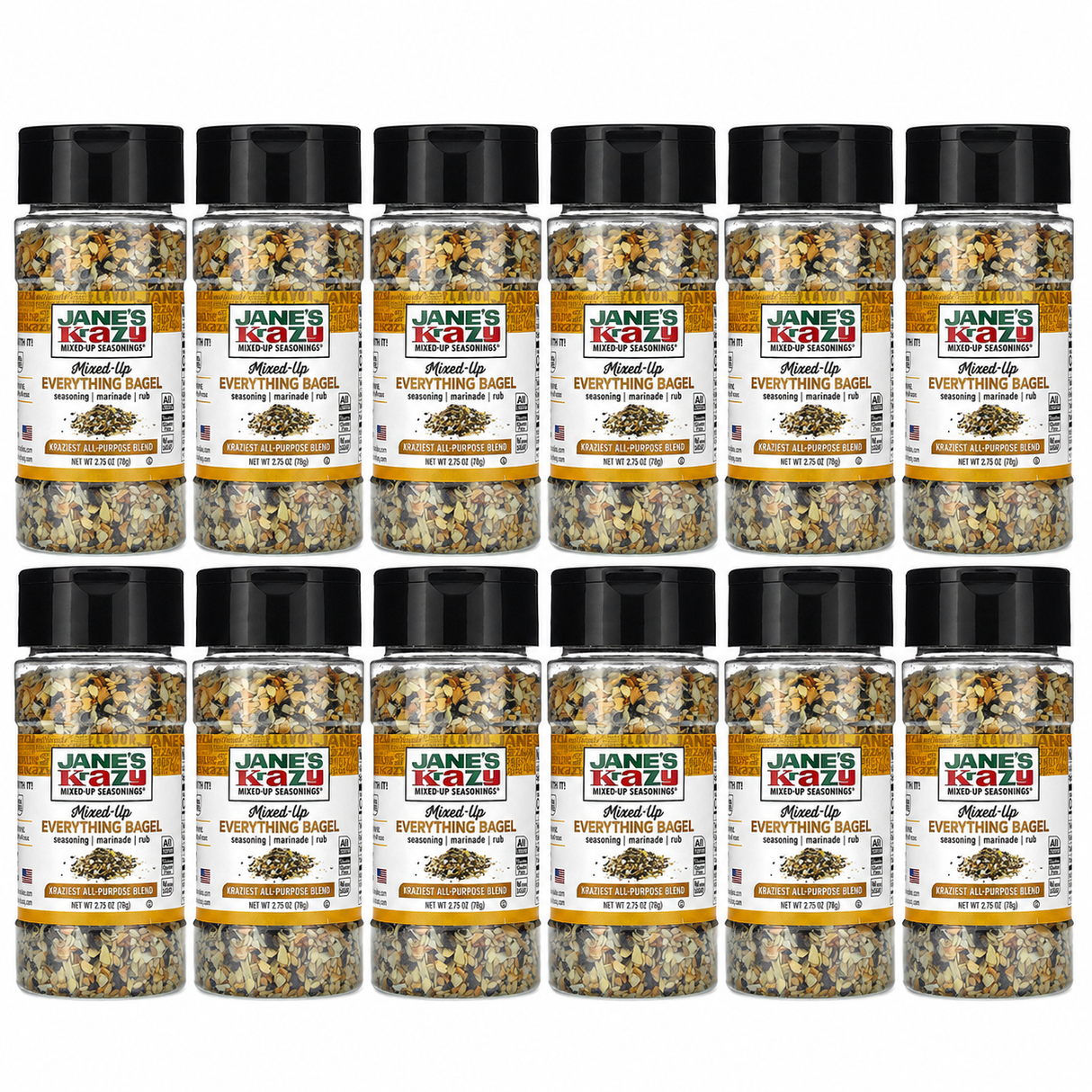 12x Jane's Krazy Mixed up Seasoning - Everything Bagel Seasoning (78g)