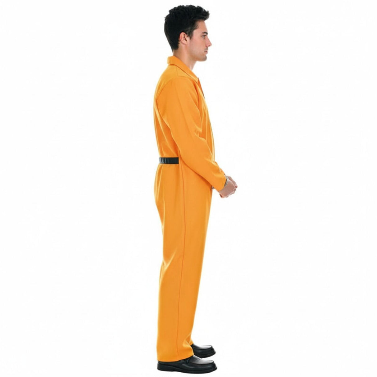 Adult Prisoner Costume Halloween Jail Convict Adult Outfit Orange Long Sleeve