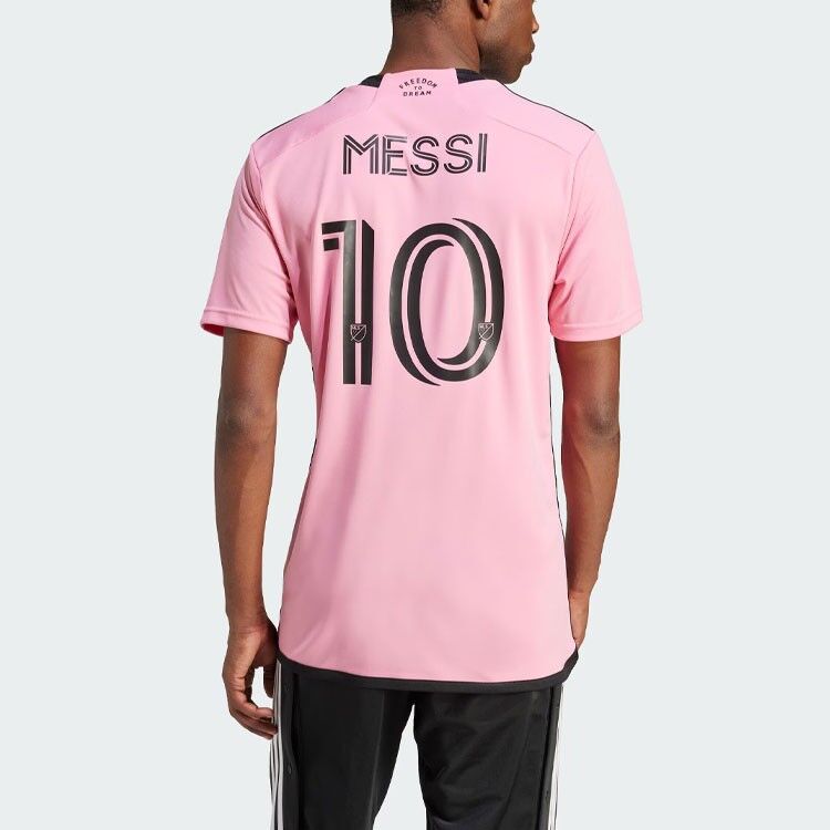 Adidas Mens Inter Miami FC Lionel Messi Home Football/Soccer Jersey - Pink (Officially Licensed)