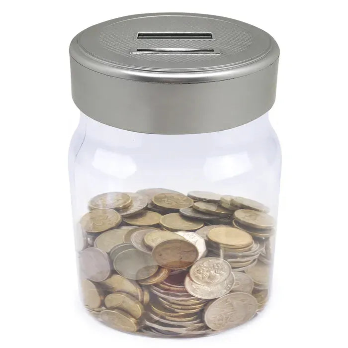 Aussie Coin Counting Money Box Jar Digital LCD Display - Suits Australian Coins