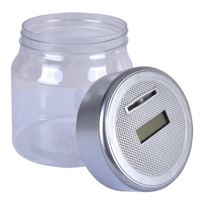 Aussie Coin Counting Money Box Jar Digital LCD Display - Suits Australian Coins