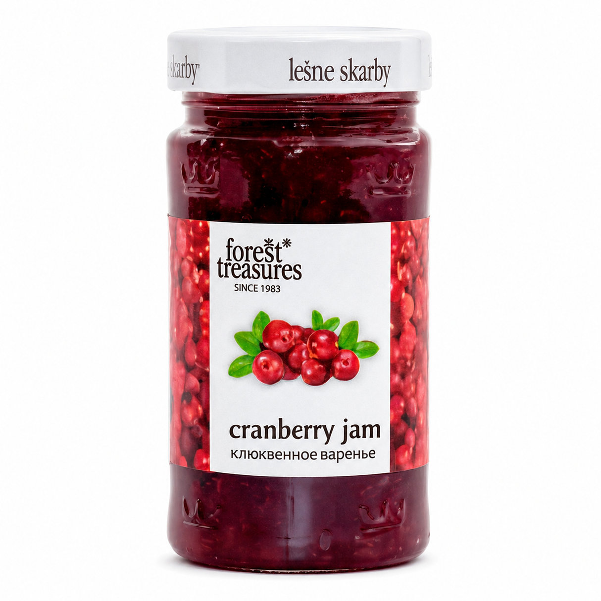 320g Cranberry Jam - Polish Fruit Spread in Glass Jar (Product of Poland)