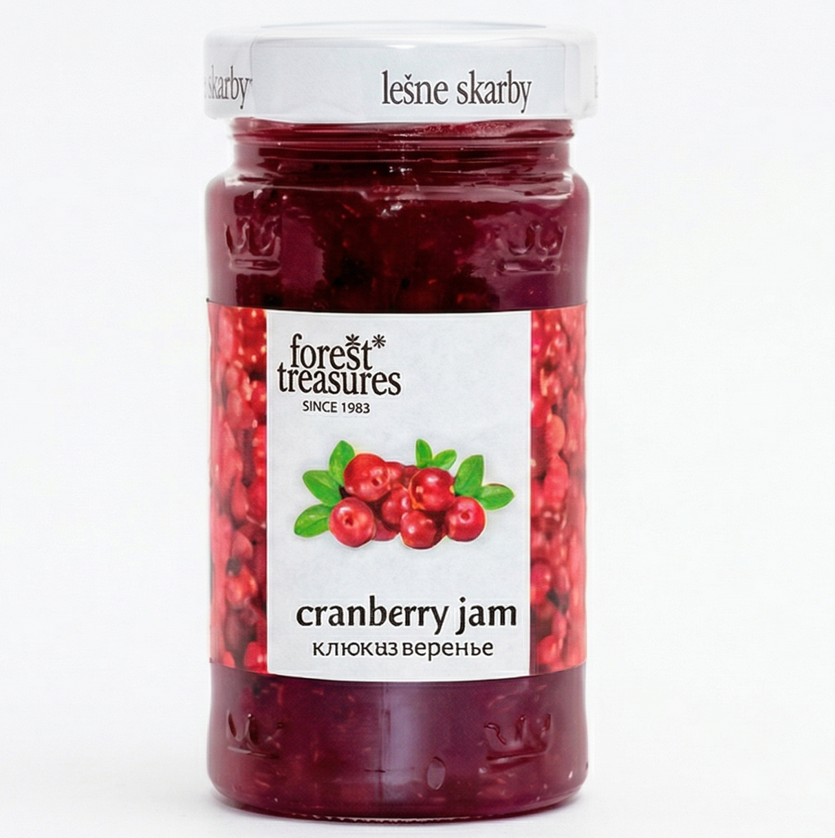 3x 320g Cranberry Jam - Polish Fruit Spread in Glass Jar (Product of Poland)