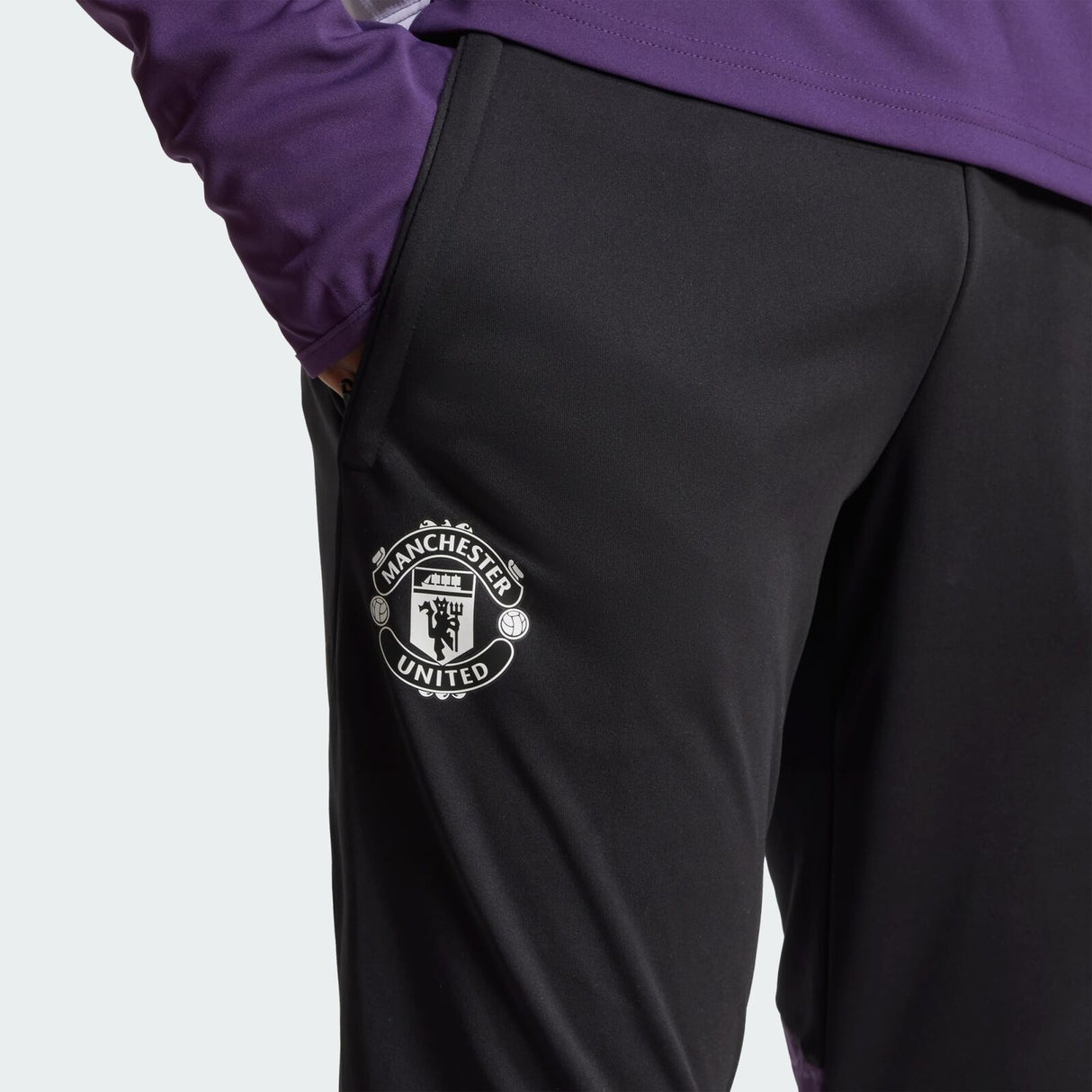 Adidas x Manchester United Tiro Joggers Soccer Training Track Pants in Black
