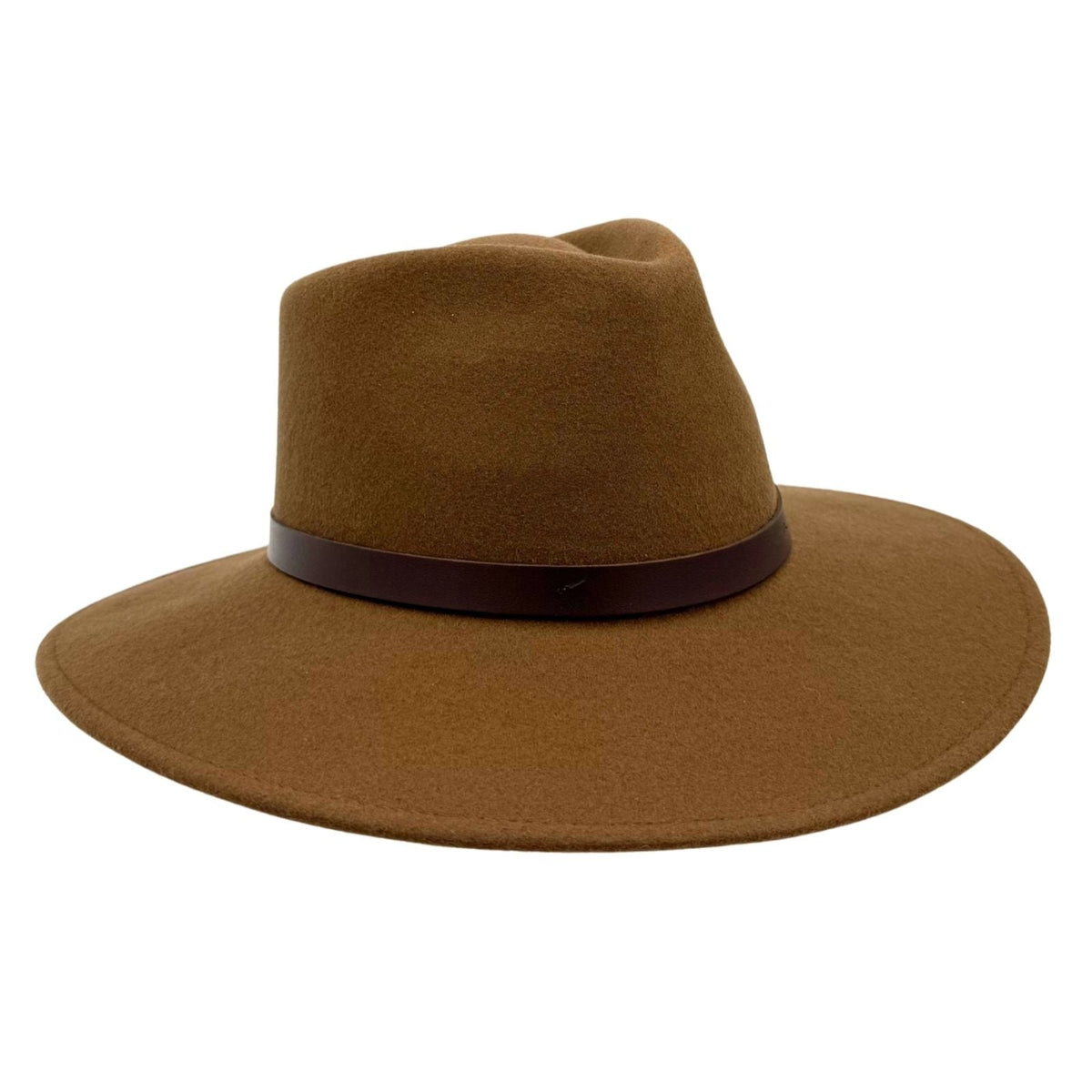 Jacaru 1840 Australia Classic Fine Wool Felt Hat - Pinched Crown & Leather Hatband (Crushable & Water Repellent)