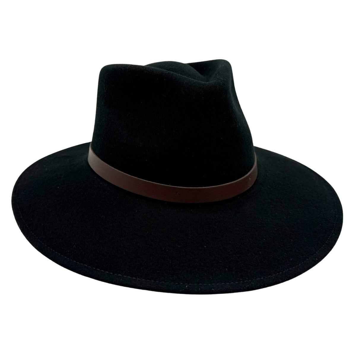 Jacaru 1840 Australia Classic Fine Wool Felt Hat - Pinched Crown & Leather Hatband (Crushable & Water Repellent)