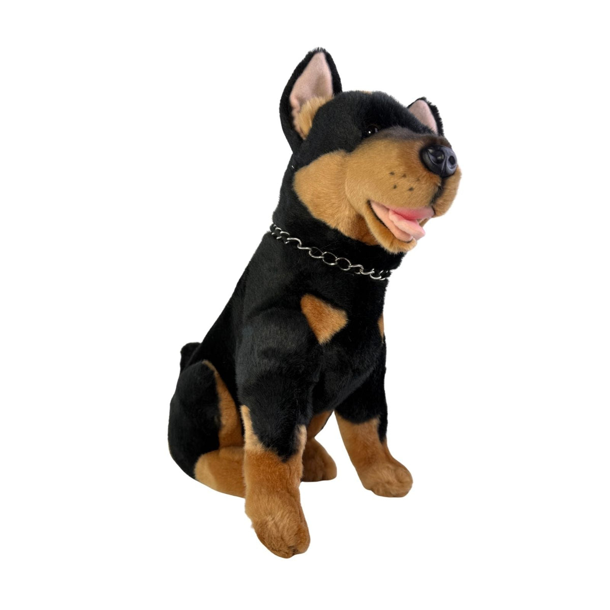 Bocchetta Jake 38cm Sitting Kelpie Plush Toy - Black/Tan (Australian Stuffed Animal Dog Gift)