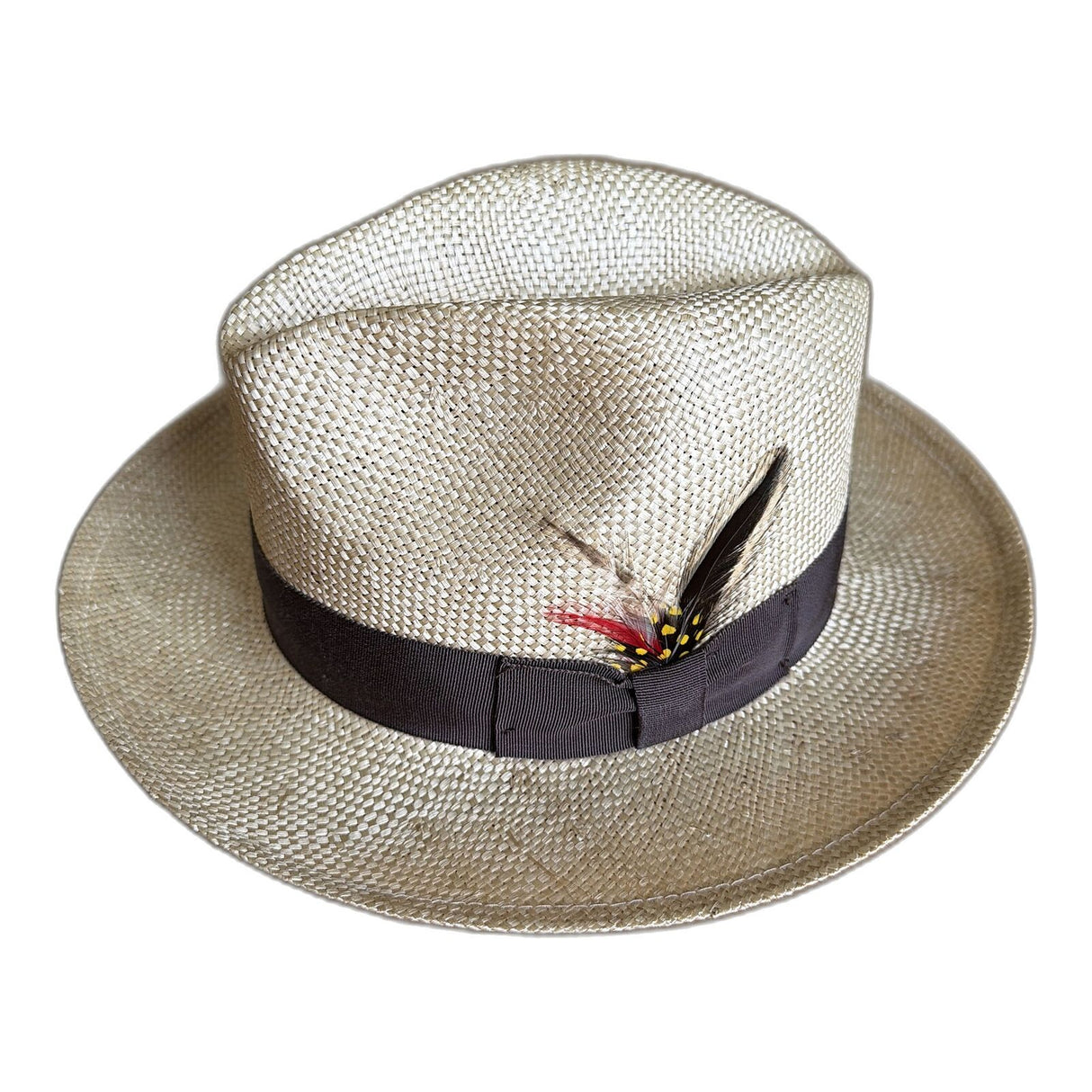 Straw Fedora Hat - Natural - S