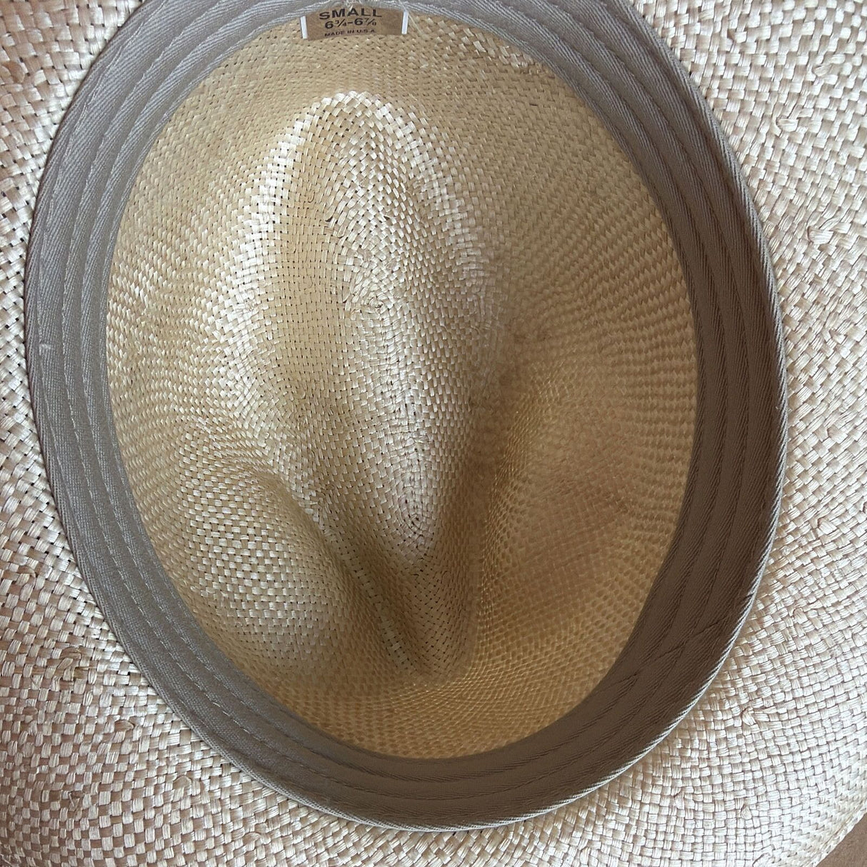 Straw Fedora Hat with Brim - Natural (Made in USA)