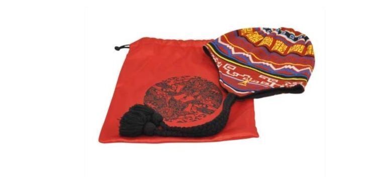 KANGOL Trapper Earlap Peruvian Winter Hat Chullo Warm Beanie LIMITED EDITION - Red