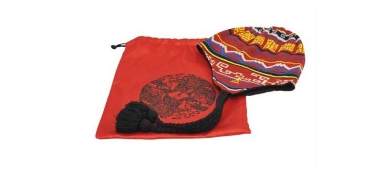 KANGOL Trapper Earlap Peruvian Winter Hat Chullo Warm Beanie LIMITED EDITION - Red