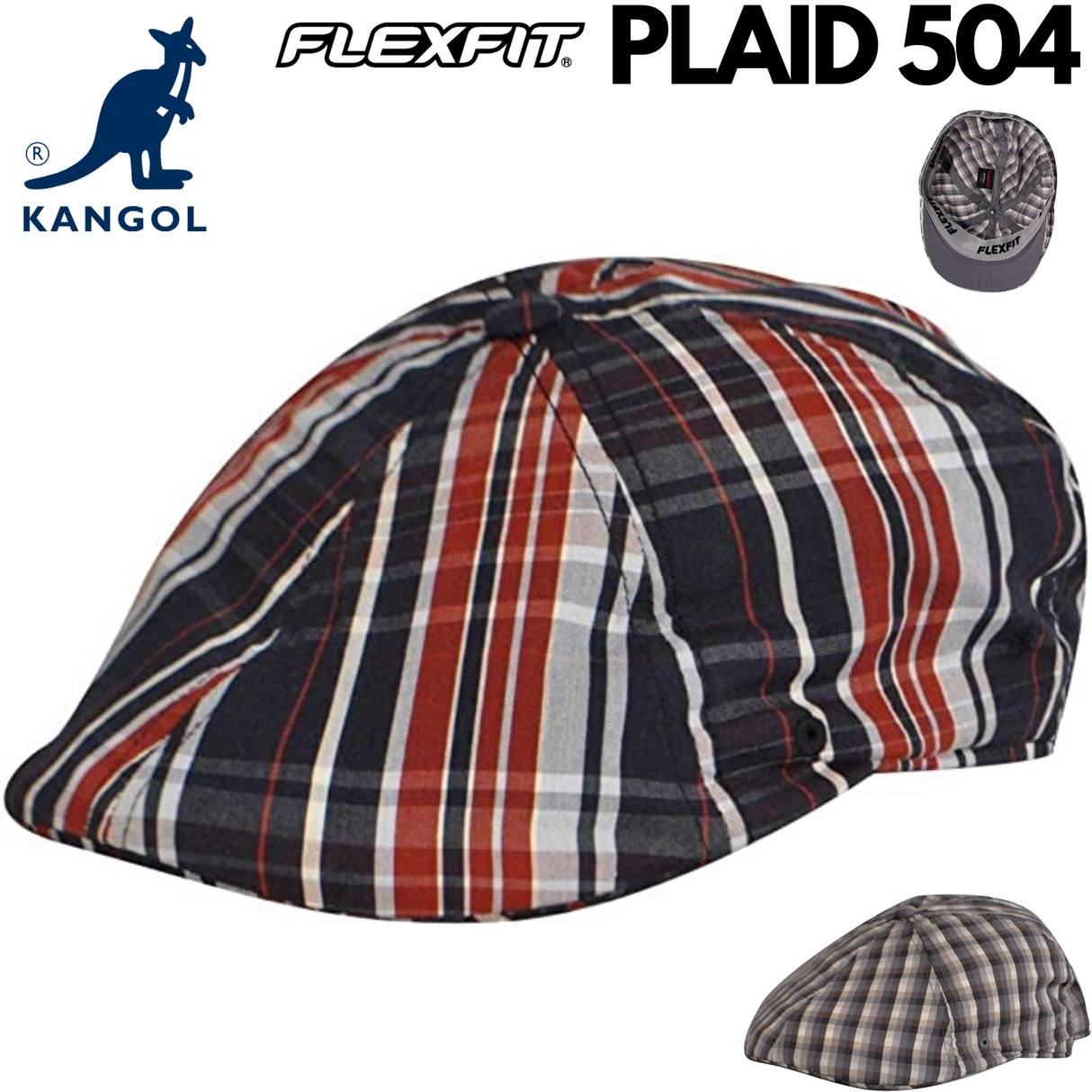 KANGOL Plaid 504 Ivy Cap sboy Flat Hat K1359FA FLEXFIT Light Summer Classic - FP031