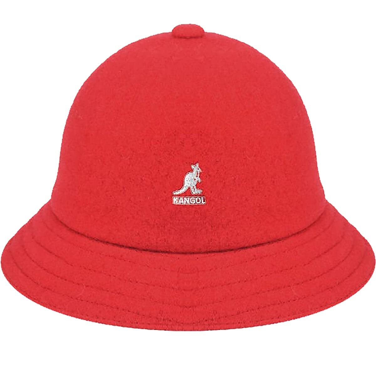Kangol Wool Casual Unisex Bucket Hat Winter Warm Fashion Cap - Red