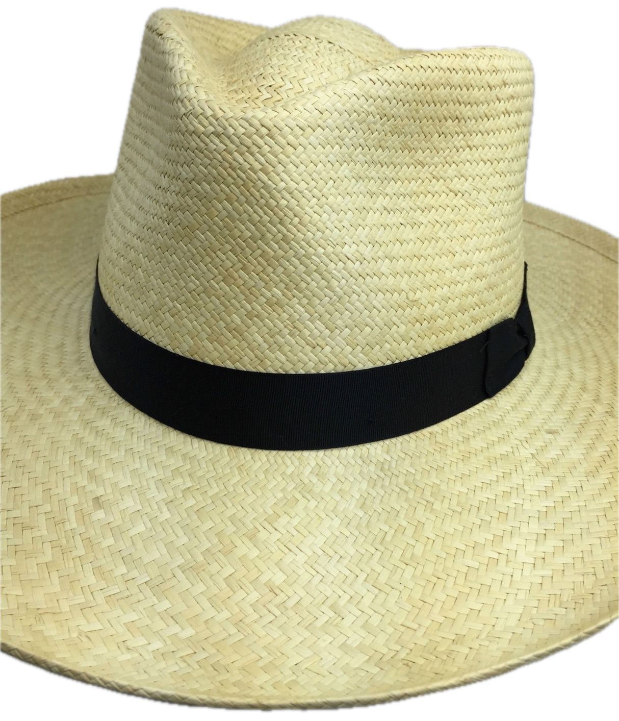STRAW PANAMA CUENCA HAT Sun Beach Golf Cap Summer Hand Woven Made in USA K4A
