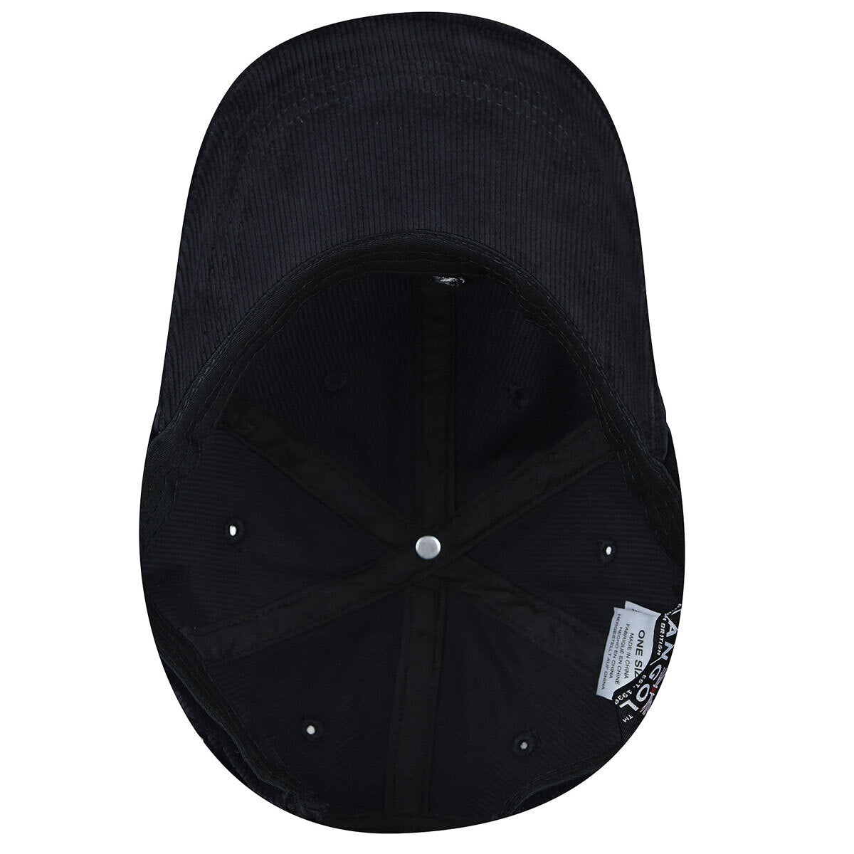 Kangol Cord Baseball Hat Outdoor Sports Cap - Black - One Size