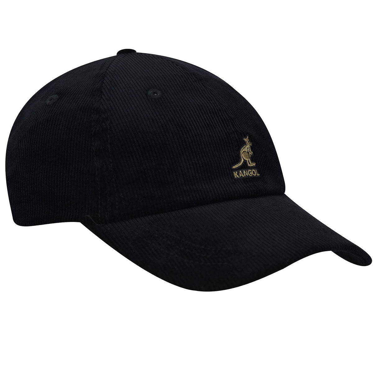 Kangol Cord Baseball Hat Outdoor Sports Cap - Black - One Size