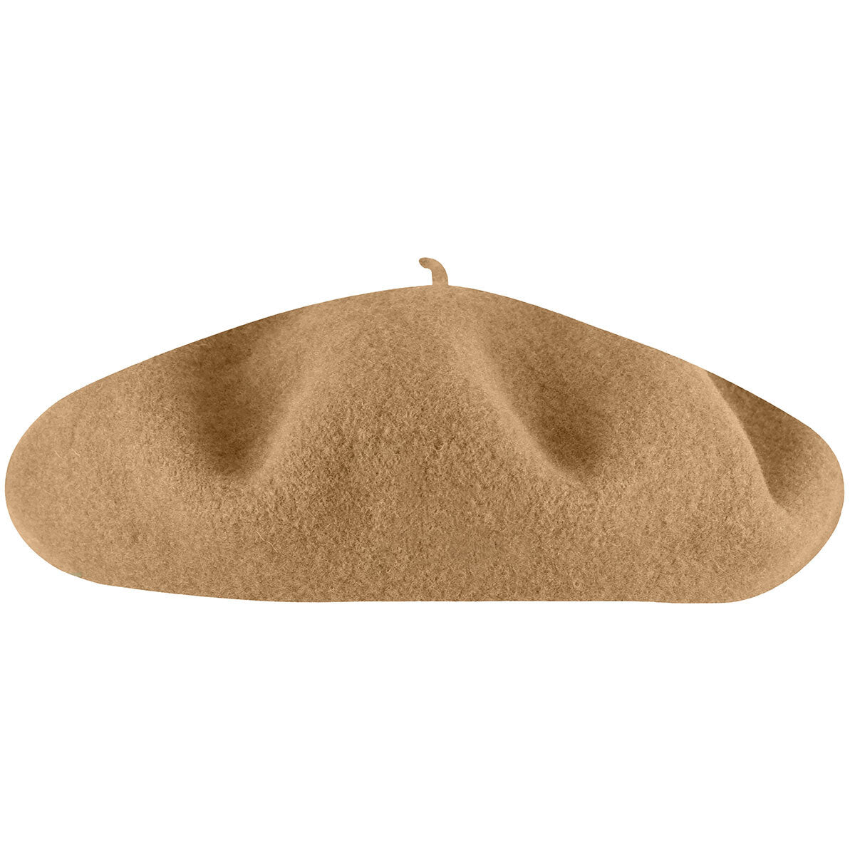 Kangol Anglobasque French Beret 100% Wool British Party Hat - Camel