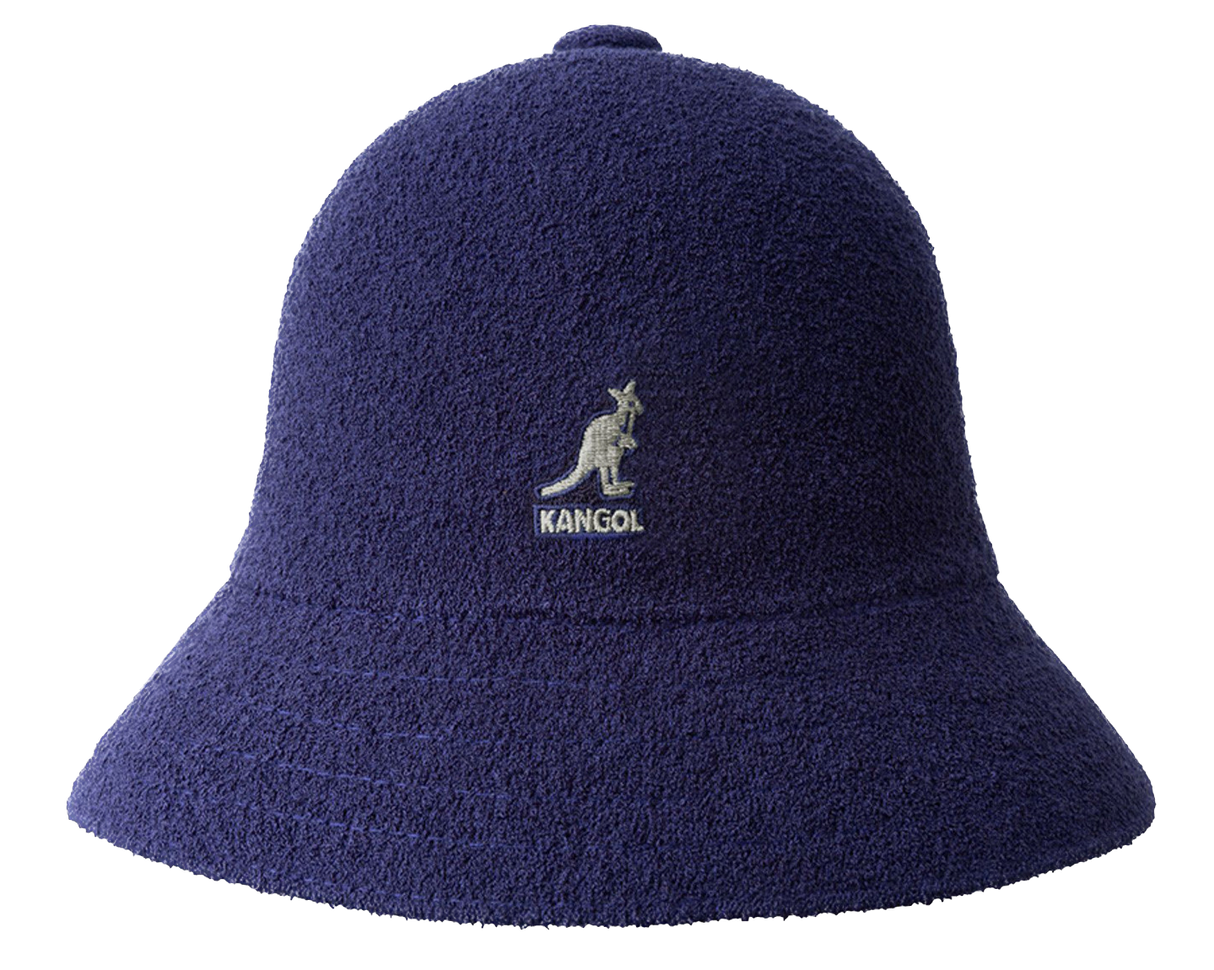 KANGOL Bermuda Casual Bucket Hat Terry Towelling Cap - Navy