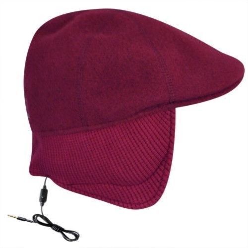 KANGOL Aerial7 Wool Earlap 507 Ivy Cap - Claret Red - L (Wool Hat w/ Headphones in GIFT BOX)