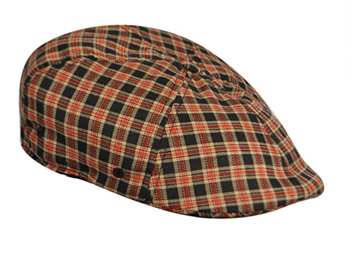 Kangol Plaid Mens 504 Ivy Cap - Squares Check L/XL (Flexfit Driving Baker Boy Hat K1499FA)